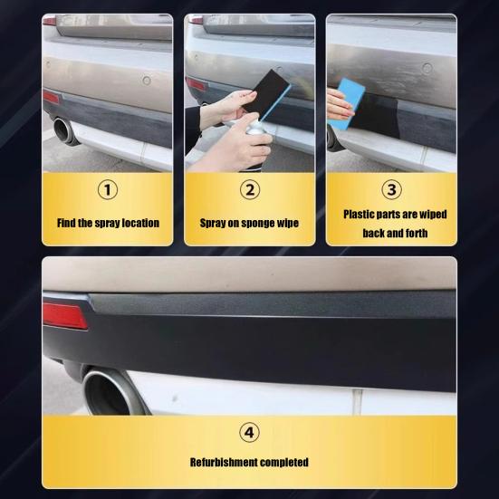 30ML Protective Coating Car Plastic Parts Crystal Coating Long Duration High Gloss Waxing Effect Lens Anti-fog Protection Plastic Restorer