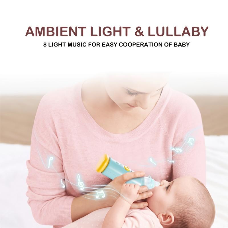 Aspirator nazal portabil din silicon Clean Aspirator nazal 3 moduri de aspirație Aspirator nazal electric Iluminare calmantă și muzică de grădiniță