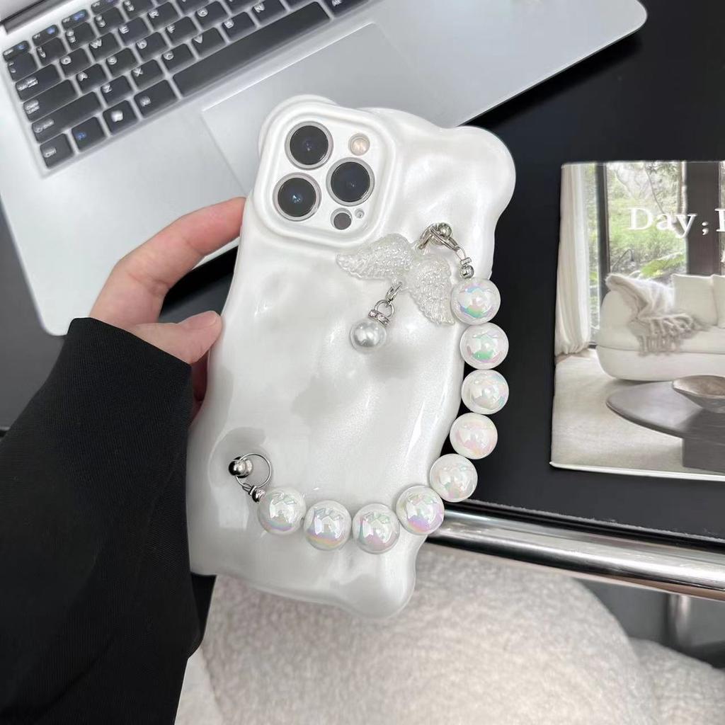 Super fairy cloud chain suitable for iPhone16Pro max Apple 17 mobile phone case 15 women 14 bubble case anti-drop
