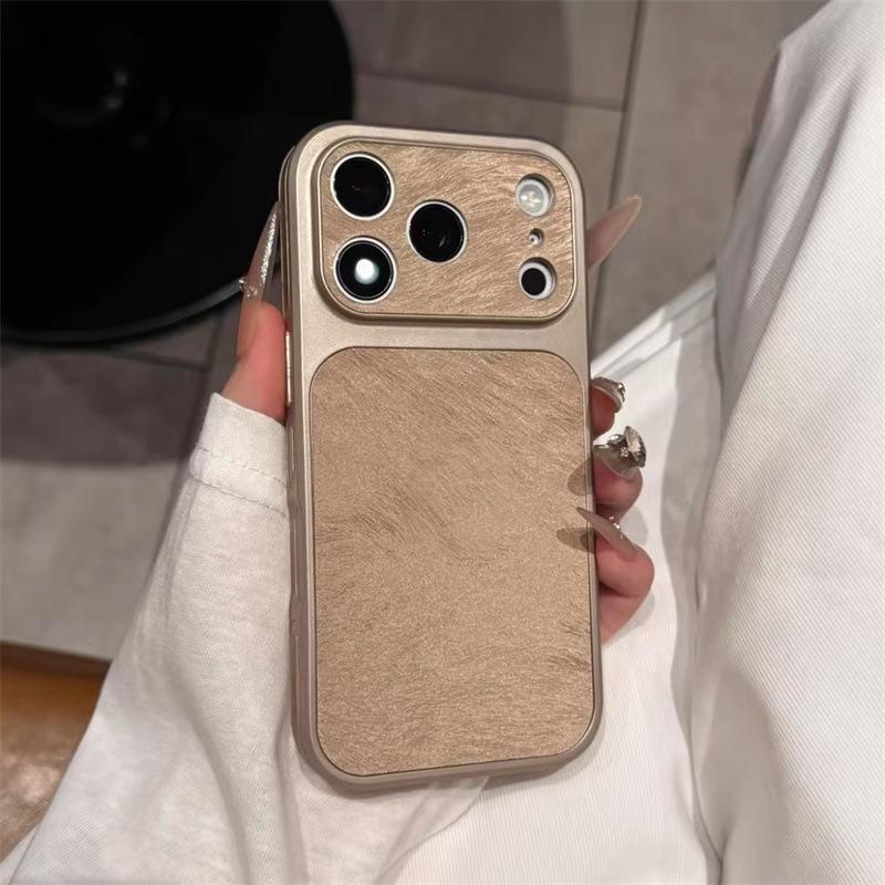 iPhone 17 Pro Large Window Case with Gauze and Side Stickers for 14, 15, 16 Pro Models