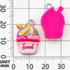 12-Color Resin Milkshake Ice Cream Cake Charms for DIY Jewelry