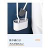 Toilet Brush, Wall-mounted, No Drilling Required, Strong Adhesive, Made of Silicone, Edge Only, Gap Cleaning, Three-in-one Set, Omnidirectional
