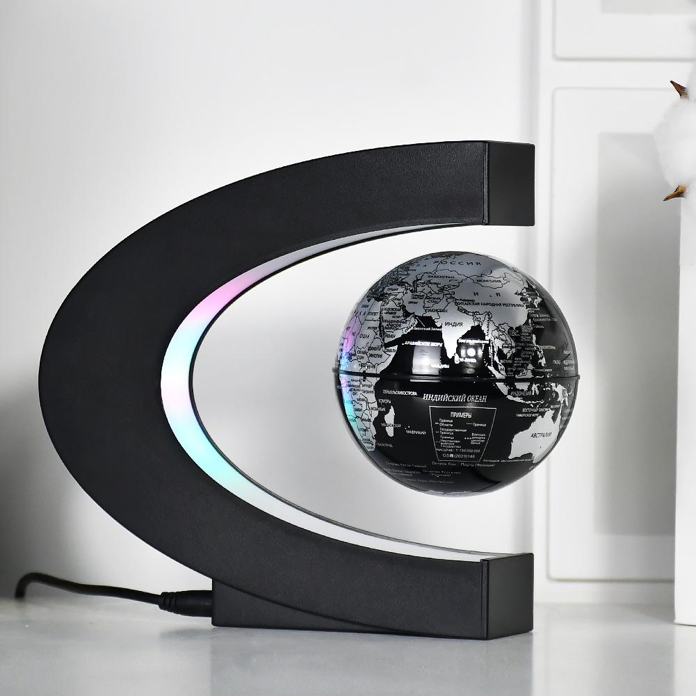 C-Shaped 3-Inch Magnetic Levitating Globe - Unique Valentine's Day Gift & Creative Home Decor Ornament
