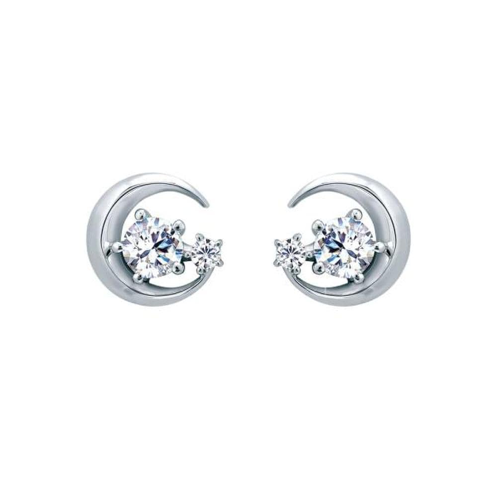 [Ost] Simulant Diamond 0.3Ct Moonlight Cubic Silver Earrings_Ots121902D
