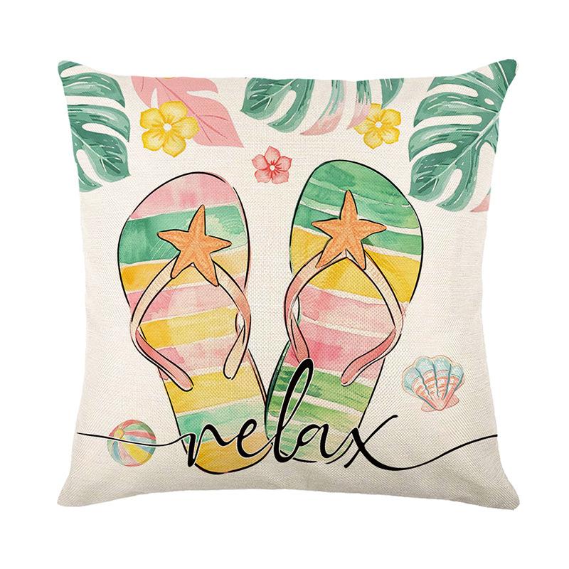 

New Spring and Summer Cute Throw Pillow Cover Polyester Printed Holiday Home Living Room Sofa Decorative Cushion Cushion Cover 45 * 45Cm (without pillow core)
