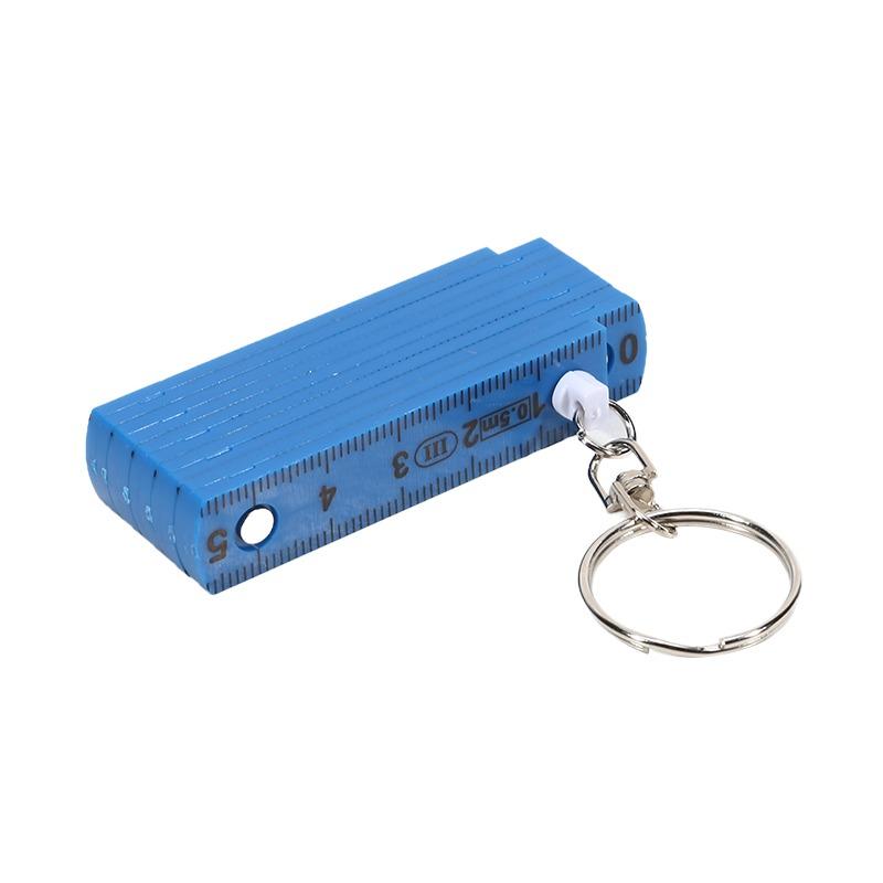 Compact Folding Ruler Keychain 0.5m Portable Measuring Tool Plastic Keychain For Drawing NEW 1-5PCS Solid Color 50cm Ruler Tools