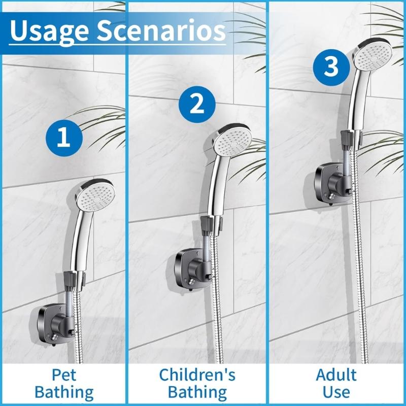 Plastic Shower Head Bracket Shower Head Holder For Perfect Water Direction Control In Bathroom For Kids And Small Animal