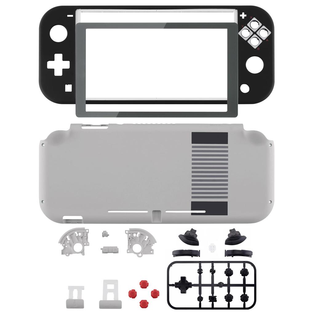eXtremeRate Switch Lite Compatible Patterned Case Nintendo Switch Lite Controller Repair Kit with Custom Case Cover for Switch Lite NES Shell,