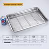 UOSU Stainless Steel Square Tray with Mesh Rack