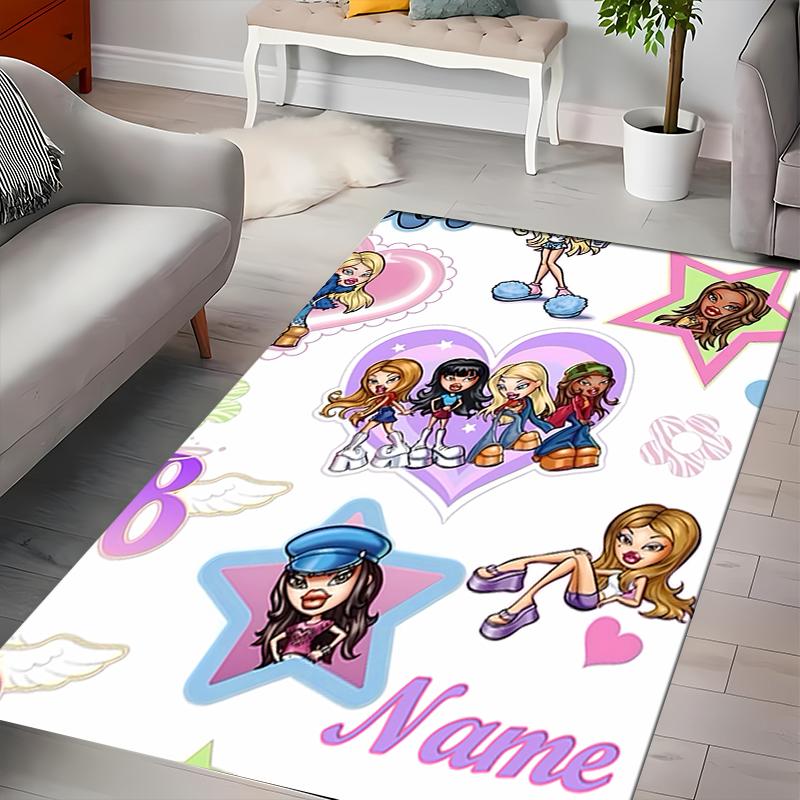 Custom Personalization Bratz Area Rug - Perfect For Kitchen, Bathroom,Laundry Room Decor Large Size Available,Gift All Seasons