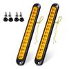 2PCS New 12-24V 15LED Tail Rear Lamp for Trailer Truck Lorry Pickup-Brake/Stop/Turn Lights Light Bar Strip Back Up Lights 1