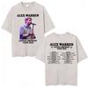 Alex Warren Little Orphan Alex Live Tour 2026 Graphic T Shirt Men's Clothing Vintage Washed T-shirts Casual O-Neck Loose T-shirt