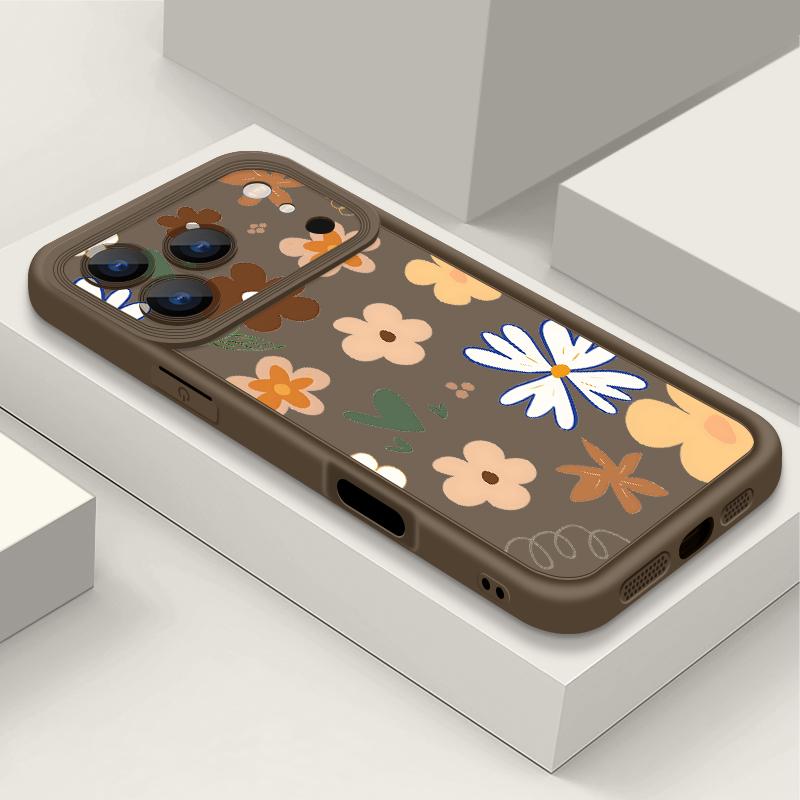 Shockproof Phone Case For iPhone 17 Pro Max Case iPhone 16 15 14 13 Pro Max 11 17e 16e Daisies Flowers Print Soft Silicone Bumper Cover