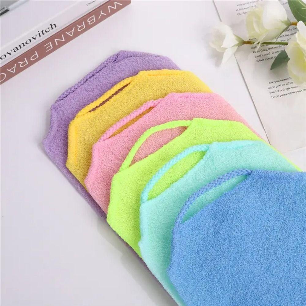 Soft Scrubbing Cloth Stretchable Bath Washcloth New Body Back Scrubber Belt  Bathroom Supplies