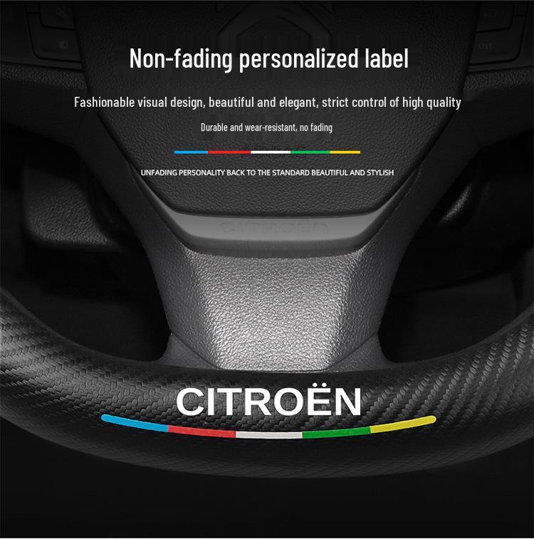 Universal Non-Slip Suede Steering Wheel Cover for Citroen: All-Season, Breathable Design for Men and Women