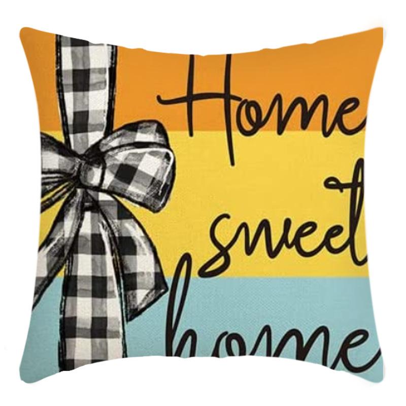 Printed Sunflower Nordic Fresh Home Cotton and Linen Pastoral Style Pillow Living Room Sofa B&B Bay Window Large Cushion Cover