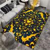 Yellow and Navy Blue Abstract Heart Pattern Carpet for Home Decor Suitable for Use As an Anti-slip for Living Room Bedroom Sofas