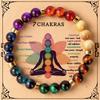 Personalized Trend Bead String Handmade Round Bead Bracelet Seven-veined Imitation Tiger Eye Women's Rainbow Bracelet