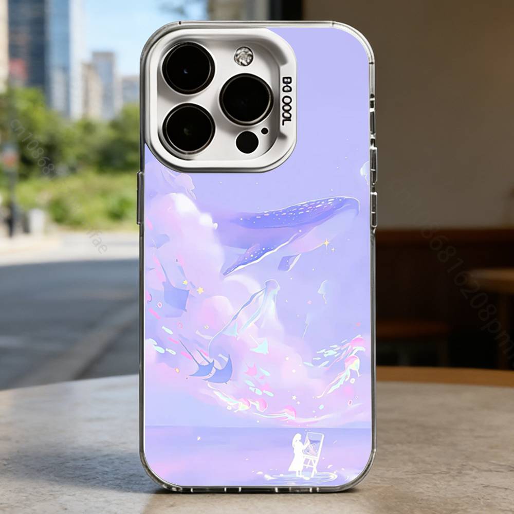 Dreamy Starry Sky Hard Phone Case for IPhone 17 16 15 14 13 12 11 Pro Max Plus16E X XR XS Max Shockproof Full Cover