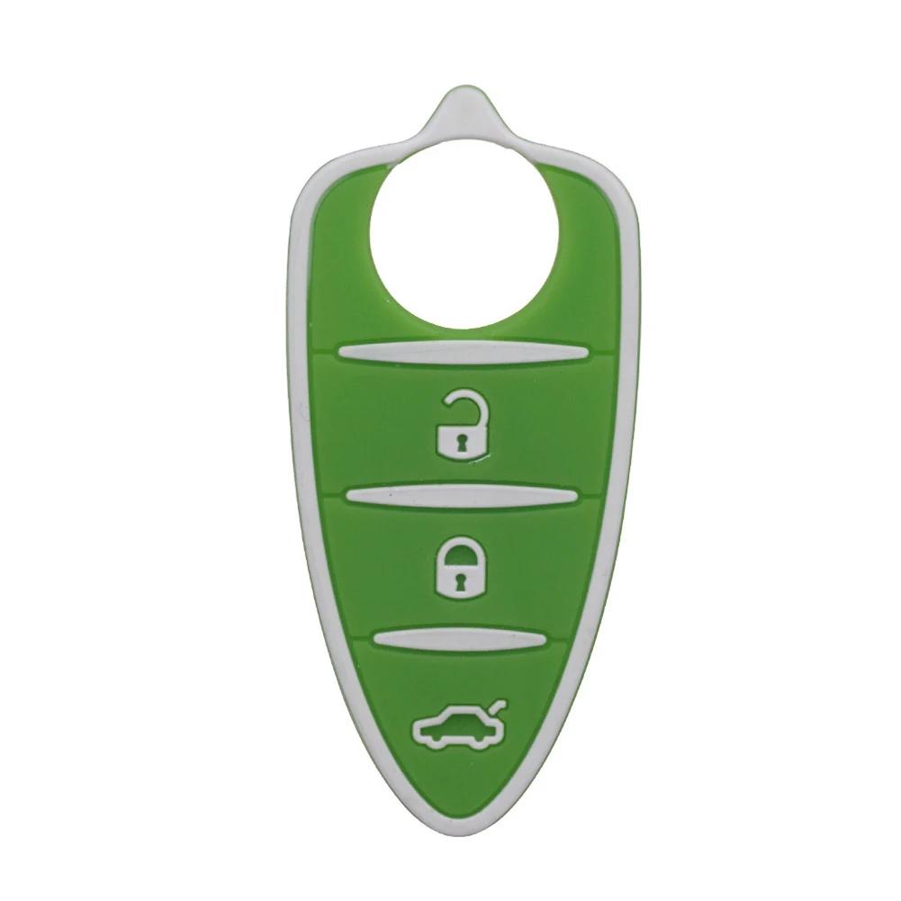 10 Colours 3 Buttons Car Remote Key Shell Key Pad Rubber for Alfa Romeo 156/159 /mito/giulietta/gt/4c Accessories for Girls