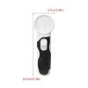 2 LED Light 16X Magnifying Glass Lens Pocket Handhelds Microscope Reading Magnifier