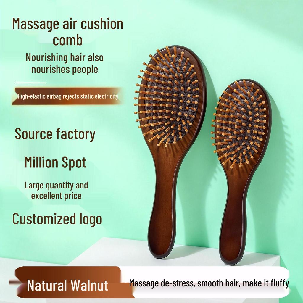 Professional Wooden Air Cushion Scalp Massage and Hairdressing Comb