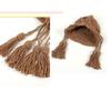 Ear Protection Wool Hat Female Versatile Knitting Tassel Plait Hat Autumn Winter Ladies Tassels Hat