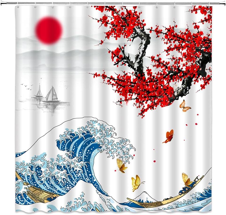 

Zen Shower Curtain Spa Lotus Black Stone And Candles Bamboo Water Lily Japanese Style Relax Nature Home Fabric Bathroom Decor W60H190(CM)-1 Pcs