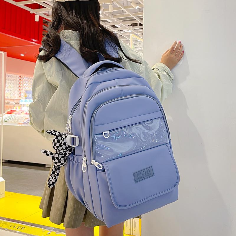 

Рюкзак жіночий новий модний рюкзак для учениці середньої школи великої місткості легкий повсякденний шкільний рюкзак високої цінності синій