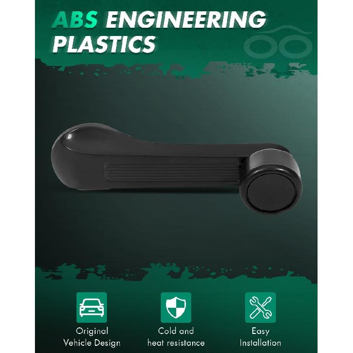 SCITOO Door Handle Window Crank Handle Front Rear Interior Driver Left Passenger Right Side Black Compatible with 1989-2000 for Honda for Civic, 4pcs