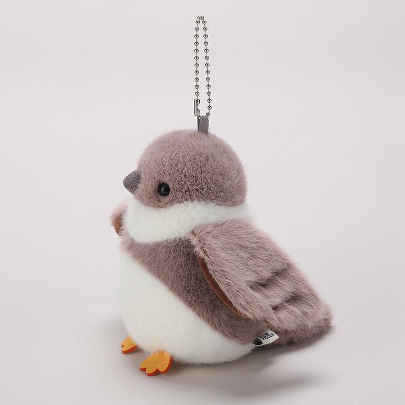 TreasuringU 12cm Adorable Simulation Bird Plush Doll Pendant Cartoon Round Bird Plush Toy Stuffed Pouch Pendants Birth Date Gifts