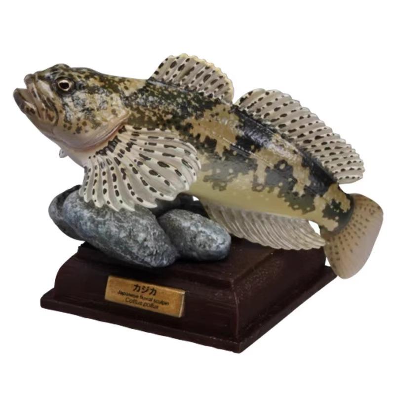 Japanese Fish Supplement Special Edition Gashapon Toys Sweetfish Sculpins Zacco Platypus Action Figure Model Ornaments Poseable Articulated Scale