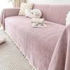 Modern and Minimalist Chenille Herringbone Pattern Sofa Cover Fabric All-season Universal Sofa Towel