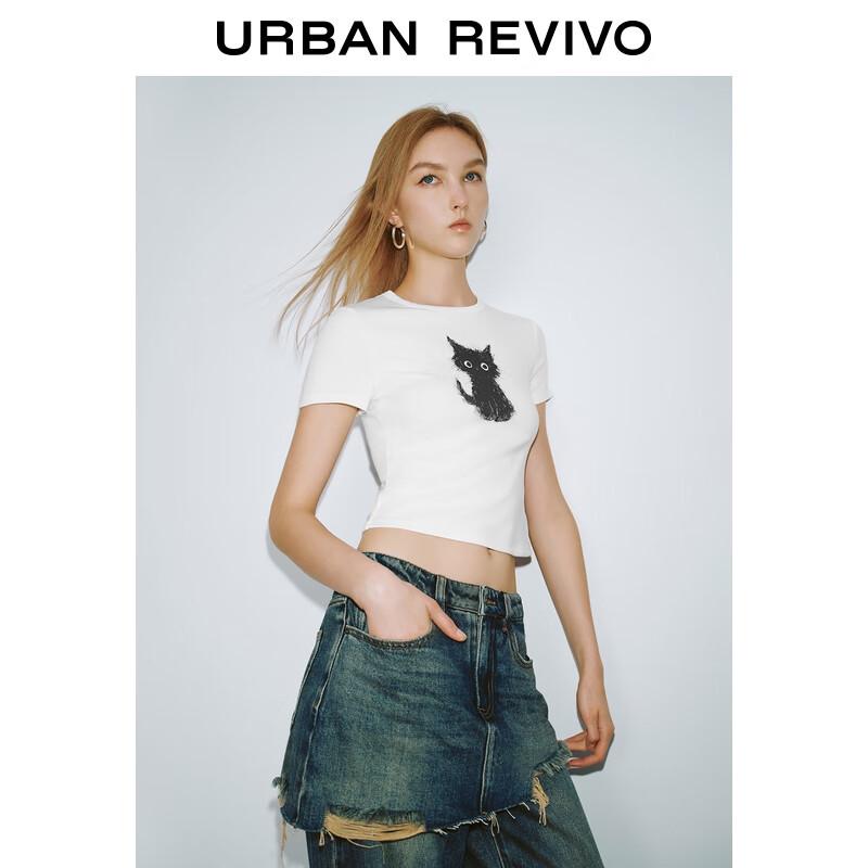 UR Women's Cute Pet Print Slim Fit Short Sleeve T-Shirt