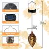 3PCS Solar Metal Olive Ball Water Drop Pendant Light Waterproof LED Outdoor Garden Landscape Lamp for Patio Yard Pathway Party Decor