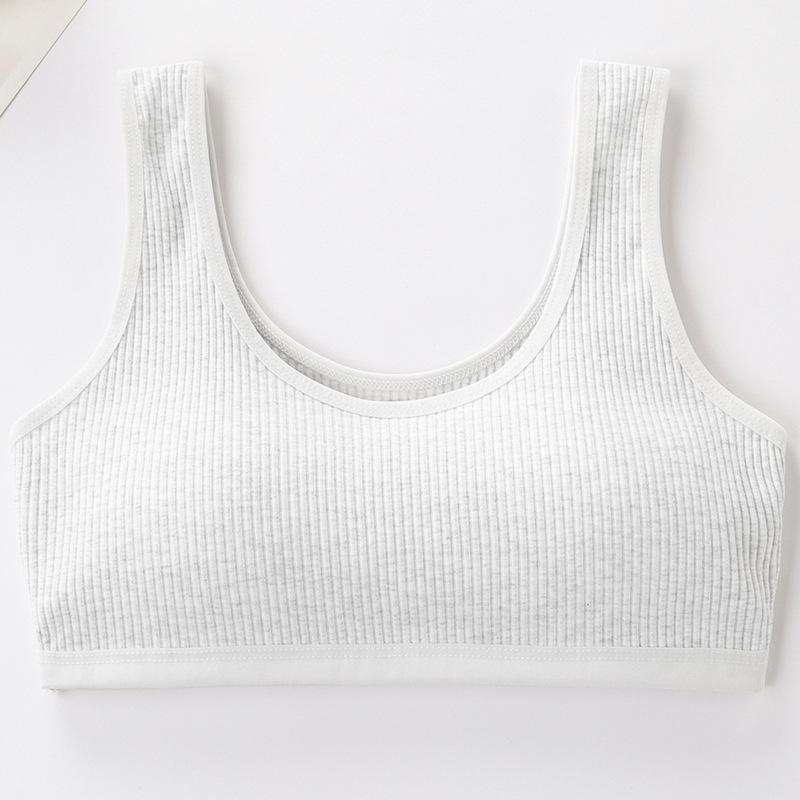 Teenage Girls' Cotton Sports Bra - Comfortable, Breathable, Anti-Protrusion