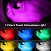 4Pcs Wireless LED Lights For Car Interior,7 Colors Ambient Lighting Car Interior,Car Lights Ide Your Car,USB Rechargeable Car Interior Led Night