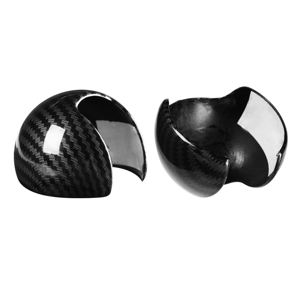 Carbon     Car Gr   Knob Cover Trim with Double Side Adhesive Tape for S 3 2014 To 2017