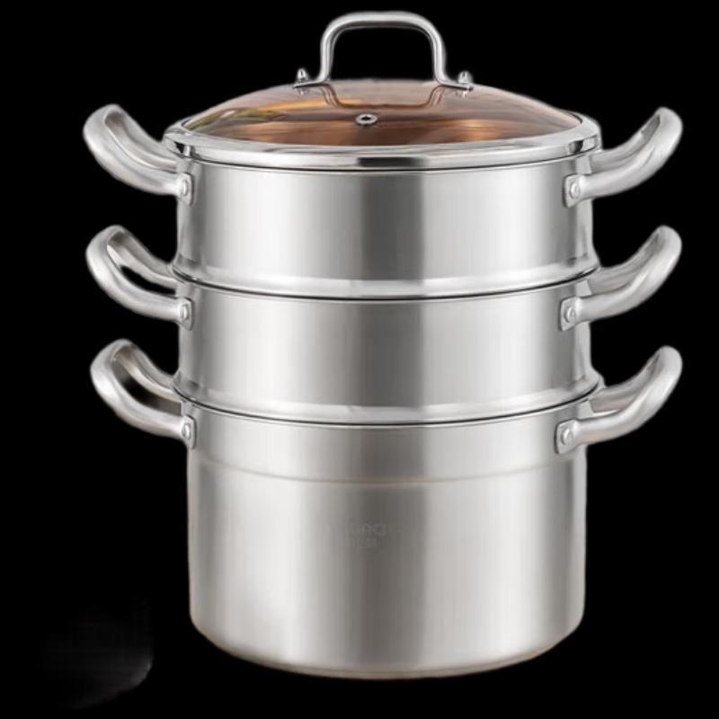 KOBACH 304 Stainless Steel 3-Layer Steamer Pot