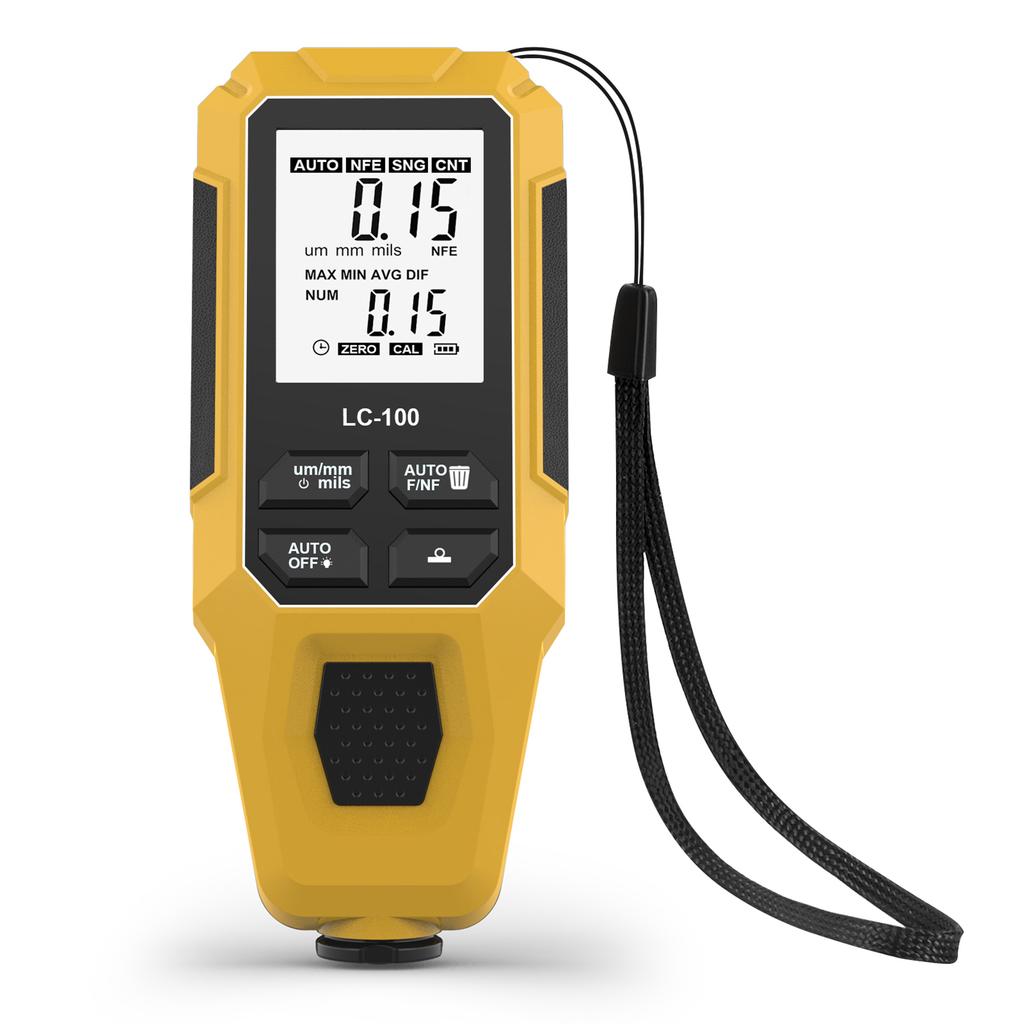 Coating Thickness Gauge, Portable Digital Car Paint Thickness Tester, Ferrous Non Ferrous Coating Tester with Automatic
