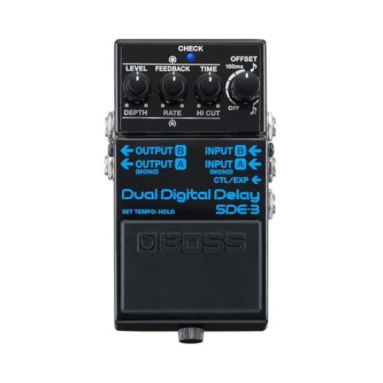 

BOSS SDE-3 Dual Digital Delay Pedal Authentic sound of the legendary Roland SDE-300 Compact pedal Versatile modern features Long delay time up to