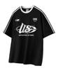 UNTAPPED STUDIO 1996 Us Oversized Track Short Sleeve Color Block T-Shirt 3 Colors