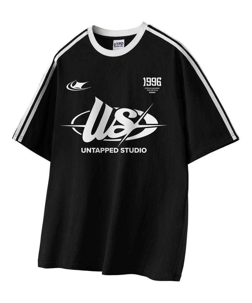 UNTAPPED STUDIO 1996 Us Oversized Track Short Sleeve Color Block T-Shirt 3 Colors