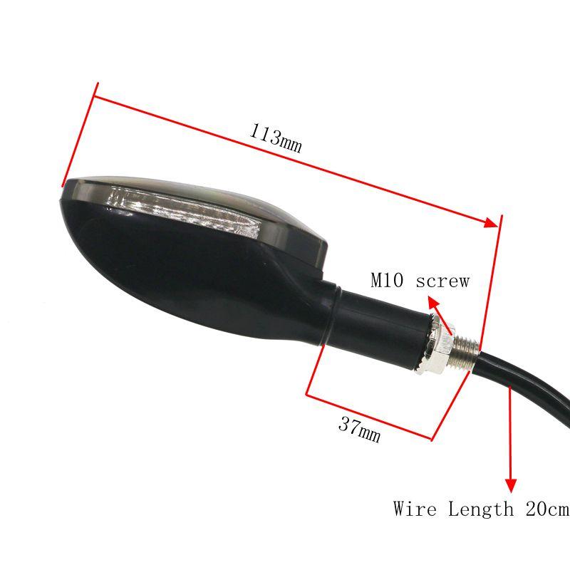 LMoDri 2 Flasher Motorcycle Universal 12V LED Turn Signal Lights Motorcycle Modification Blinker Front Rear 2PCS Signal