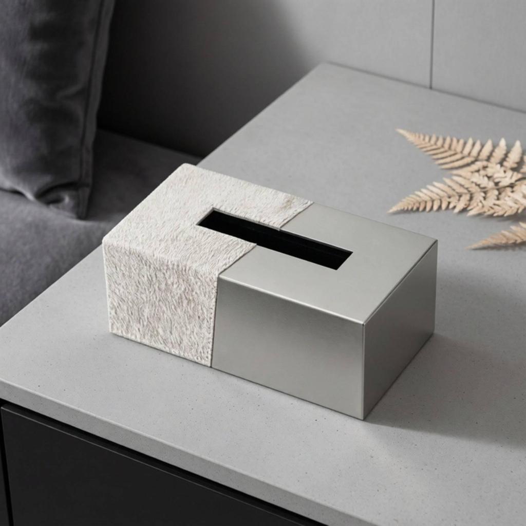 Tissue Holder BiColor Box Cover Rectangular Dispenser for Living Room, Bedroom, Coffee Table