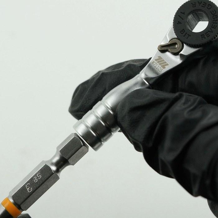 711L Mini Ratchet Wrench - One of the world's smallest 1/4 inch ratchet wrenches for tight spaces. Silver.