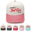 Diet Coke Embroidery Color Matching Truck Driver Baseball Cap Fun Men's and Women's Casual Shade Dad Hat