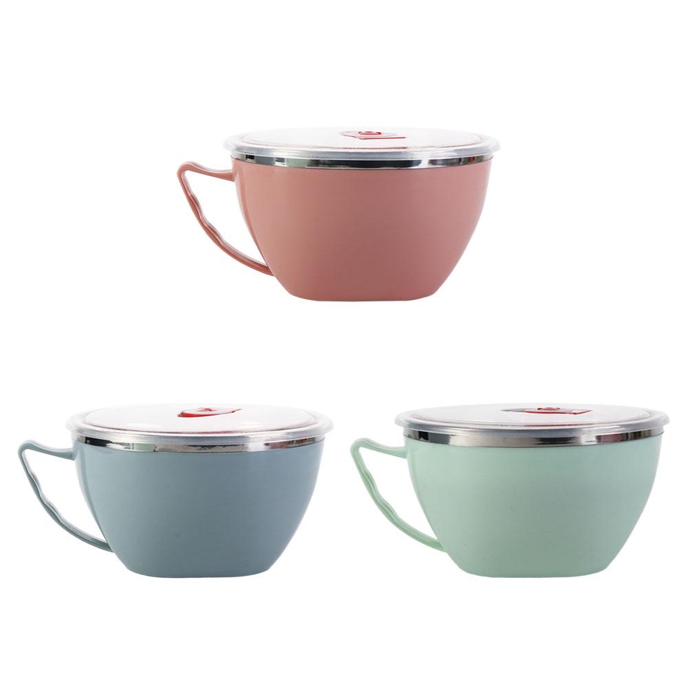 Double-layer Insulation Instant Noodle Bowl Stainless Steel Rice Bowl Soup Bowls   Rice Soup Noodle