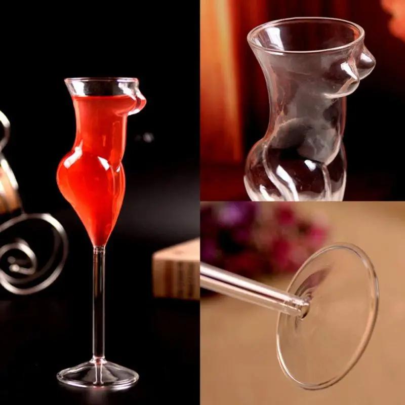 Creative Naked Female Body Champagne Wine Glass Goblet Beauty Body Cocktail Glass for Bar and Club Funny Wine Glass