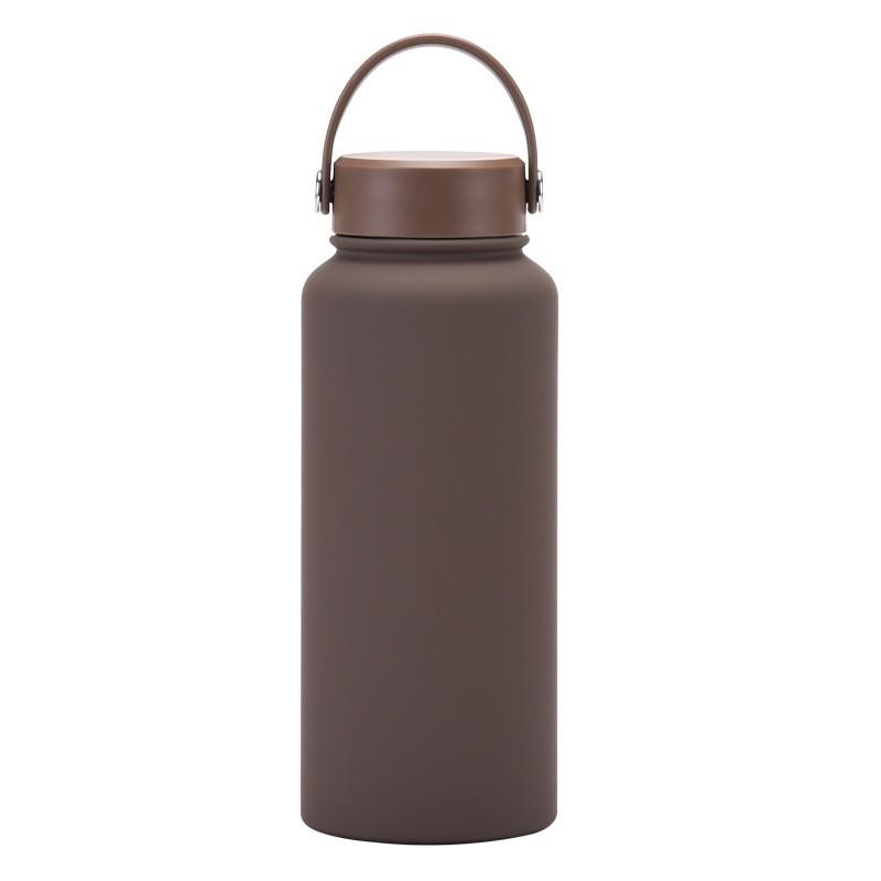 1L Stainless Steel Vacuum Insulated Water Bottle With Wide Mouth Portable Outdoor Sports Travel